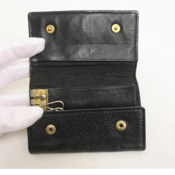 CHANEL CC Key Case Black Caviar Skin Leather (CCXX059) - Picture 8 of 12